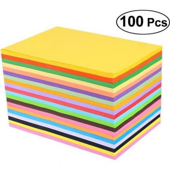 100pcs Mixed Colored Craft Paper A3/A4