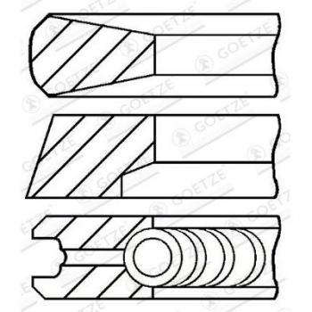 Segmentos de êmbolo Goetze Engine 08-146300-00