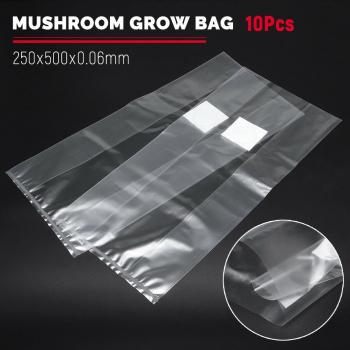 10/20/50 Pack PVC Mushroom Grow Bags, 10x20 Inch