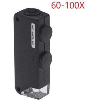 Loupe de poche LED 160X-200X avec grossissement