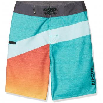 RIP CURL Short de Bain Incline 17 pour Enfants, Taille S, Coloris Bleu-Vert
