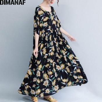 DIMANAF Sommerkleid für Frauen in großen Größen