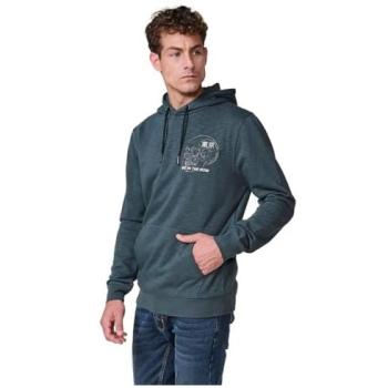 Sudadera de Hombre Verde Oscuro con Cordón y Capucha