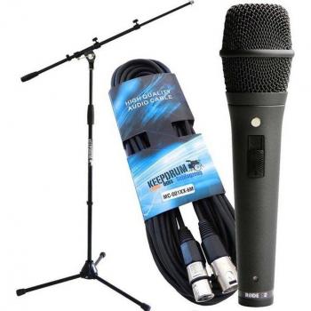 RØDE M2 Kondensator-Mikrofon mit Stativ und Kabel