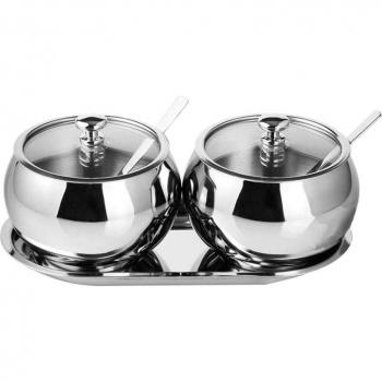 Ensemble de pots à épices en acier inoxydable