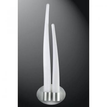 Diyas Estalacta 2-Light Wall Lamp GU10 Indoor/Outdoor, Silver/Opal White