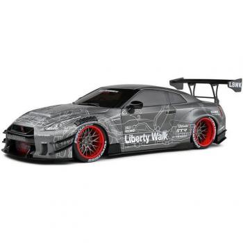 Nissan GT-R R35 Liberty Walk 2.0 Body Kit Mini Car 1/18 (Gray)