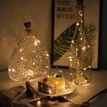 Solar Powered Bottle Fairy Lights - 10 LED String Lights with 1m Copper Wire for Crafting, Events, and Celebrations