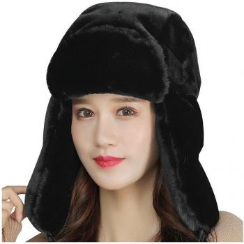 Fleece Earflap Beanie for Women