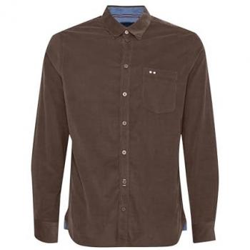 Langarmhemd FQ1924 FQSTEVEN aus Cord in Major Brown
