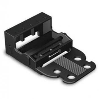 Supporto Wago 221 Morsettiere 5 Conduttori 4 mm² Piedino Verticale Nero