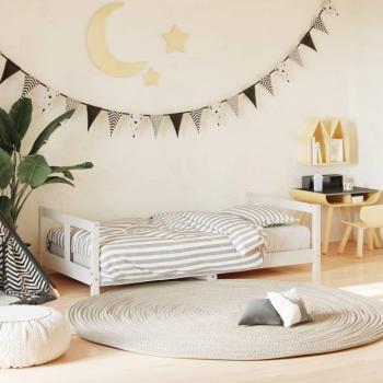 Kids Bed Frame White 80x160 cm Solid Wood Pine vidaXL