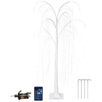 1.8m LED RGB White Willow Christmas Tree with App and Remote