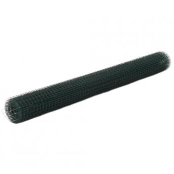 Chicken Wire Fence 25x1.5 m Green vidaXL