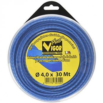 Filo decespugliatore tagliaerba Vigor spiralato alluminio blu 30 m ø 4 mm