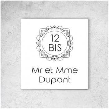 Numéro de Maison Personnalisé en Dibond Blanc