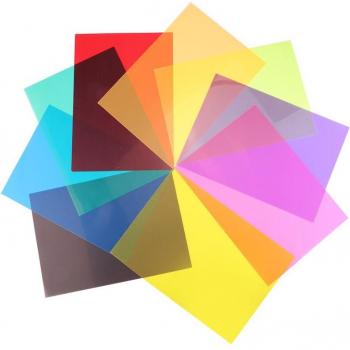 9 Stück Farbige Gel-Filter für Foto-Beleuchtung