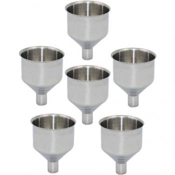 Ensemble d'entonnoirs de flacon en acier inoxydable - 6 pièces, petit