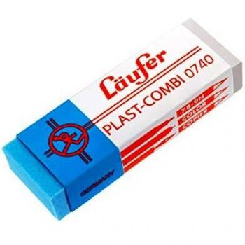 Läufer 00740 – Plast‑Combi Radierer, transparent-blau