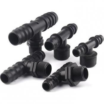 5pcs 1/2 3/4 Threaded Micro Irrigation Tee Connectors
