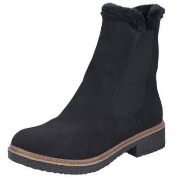 Schwarze Rieker Stiefel für Frauen – Winterstiefelette, Innenreißverschluss