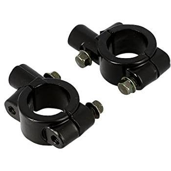 Maxi Collier Rétro Noir Filetage D8 Pas à Droite (x2)