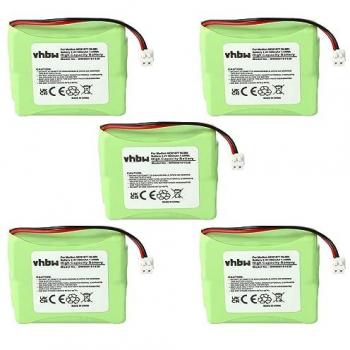 Medion Slim DECT 500 Compatible Battery Set (5x, 600mAh, 2.4V, NiMH)