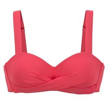 Bandeau-Bikini-Top LASCANA Comfy Gr. 36, Cup B, lila (beere)