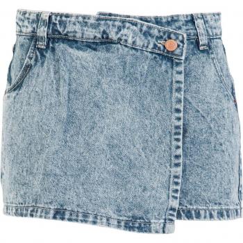 Skort de Denim Sublevel - Pantalones Cortos Azul - XS L - Mujer