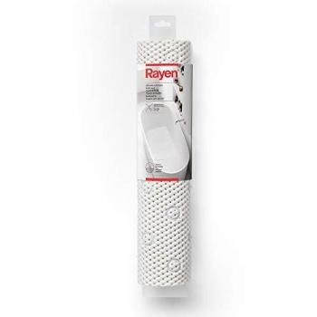 Alfombra antideslizante para ducha Rayen 91x45 cm blanca