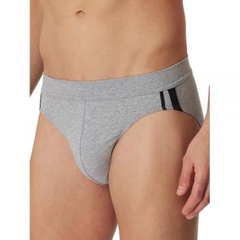 Schiesser Slip Grigio Nero Elegante