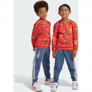 Adidas Chándal Unisex Mickey Mouse Rojo para Niños de 105 a 110 CM - Tejido Jersey de Algodón