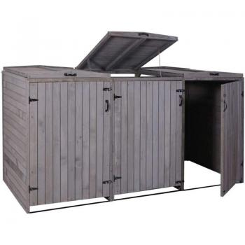 Cubo de Basura de Madera FSC Antracita