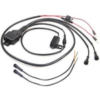 Relé a prueba de agua para moto, luz de espejo retrovisor, arnés LED y botón negro E9B6