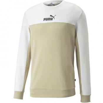 Sudadera Puma Hombre ESS Block Beige y Blanco