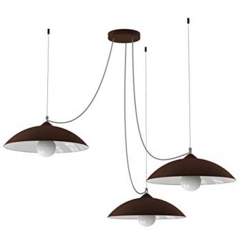 Dream Lámpara Pendiente Lumicom 3x E27 Metal Corten Marrón/Blanco