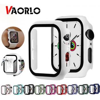 Apple Watch Beschermhoes 5/4 40MM/44MM met PC Bumper en Glasbeschermfolie