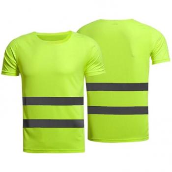 Fluorescent Yellow Orange Running T-Shirt