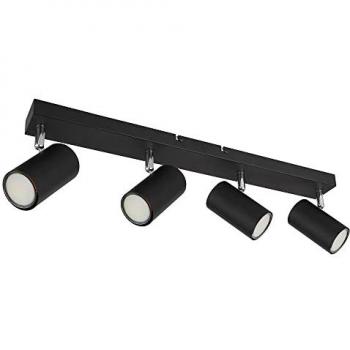 Plafoniera nera 4x 4,5W per soggiorno
