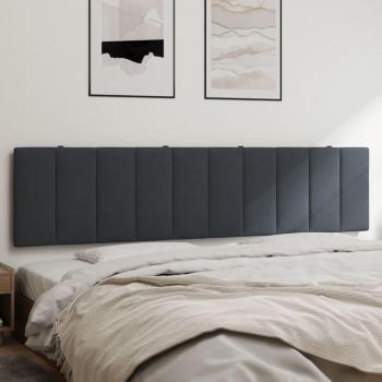 Coussin de tête de lit gris foncé 200 cm en velours