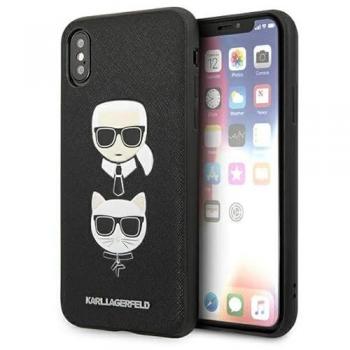 Funda Saffiano Karl & Choupette Head iPhone XS