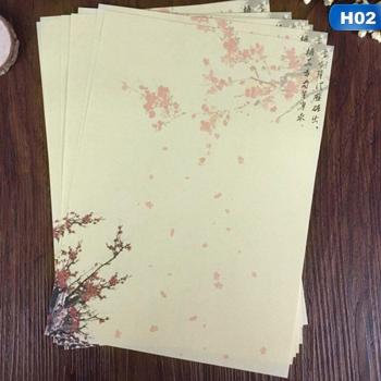Vintage Flower Envelope and Writing Paper Set - 8 Pack