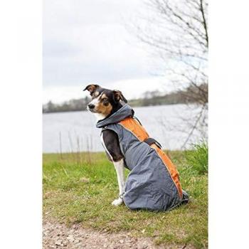 Impermeable Trixie para Perros Gris y Naranja
