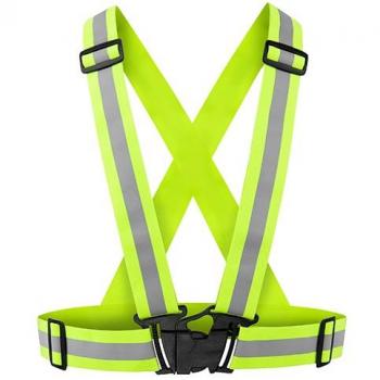 Korntex Warnweste Reflective Body Belt Prague Sicherheitsweste – Schwarz, verstellbar