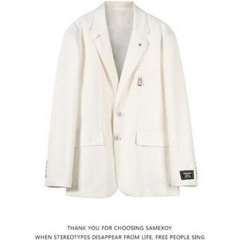 Korean Style White Blazer for Men