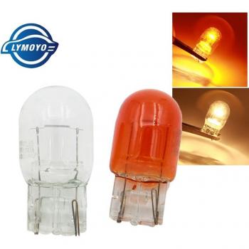 LYMOYO 10pcs T20 W21/5W 7440 7443 Halogen Lamp 12V Warm White Amber