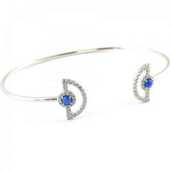 Pulsera de Plata 'Princesa Ópalo' Azul