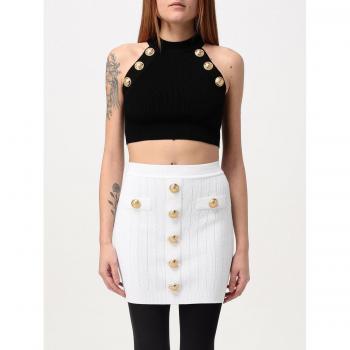 Top Balmain misto viscosa nero, 38