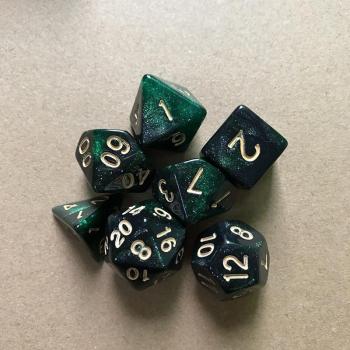 7-Die Acrylic Polyhedral Dice Set for Tabletop Games