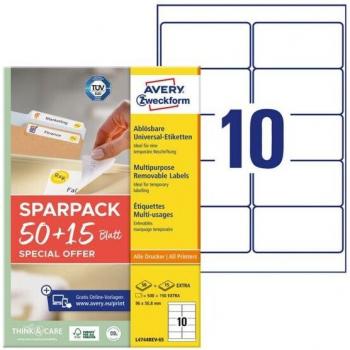 AVERY Zweckform Universal-Etiketten 96 x 50,8 mm
